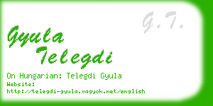 gyula telegdi business card